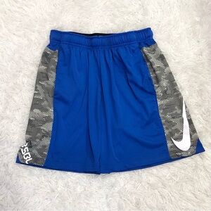 Nike‎ Dri Fit MLB baseball Fly Performance Shorts Grey Blue Large